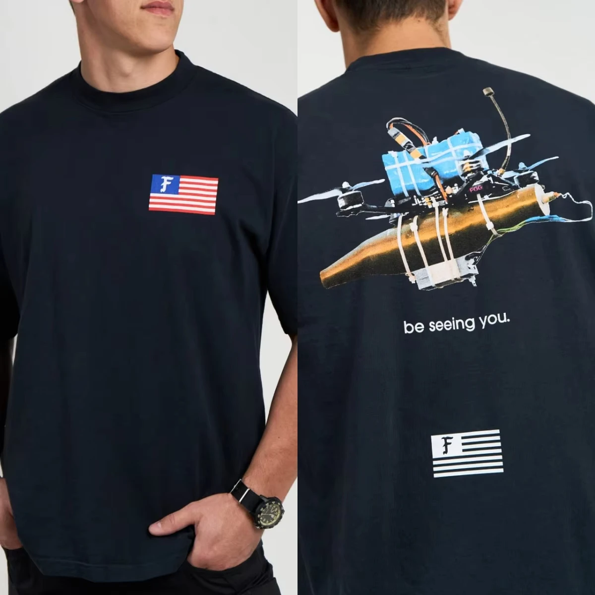 T-shirt Forward 2026 Observations Summer Group Kamikazi Tee _ Black Unisex Style Both of Men and Women