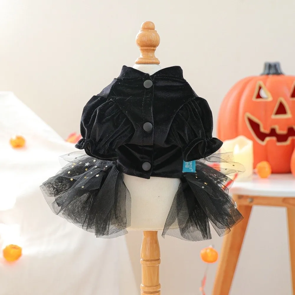 أزياء الجرو، فستان الهالوين للكلاب ذو أرجلين، بلوفر مريح ناعم للكلاب، سويت شيرت أسود للجرو للهالوين