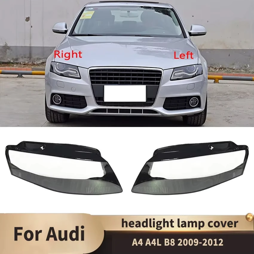 

Front Headlight Lens Shell Cover Clear Lens Shell for Audi A4 A4L B8 2009 2010 2011 2012 Transparent Lampshade Cars Accessories