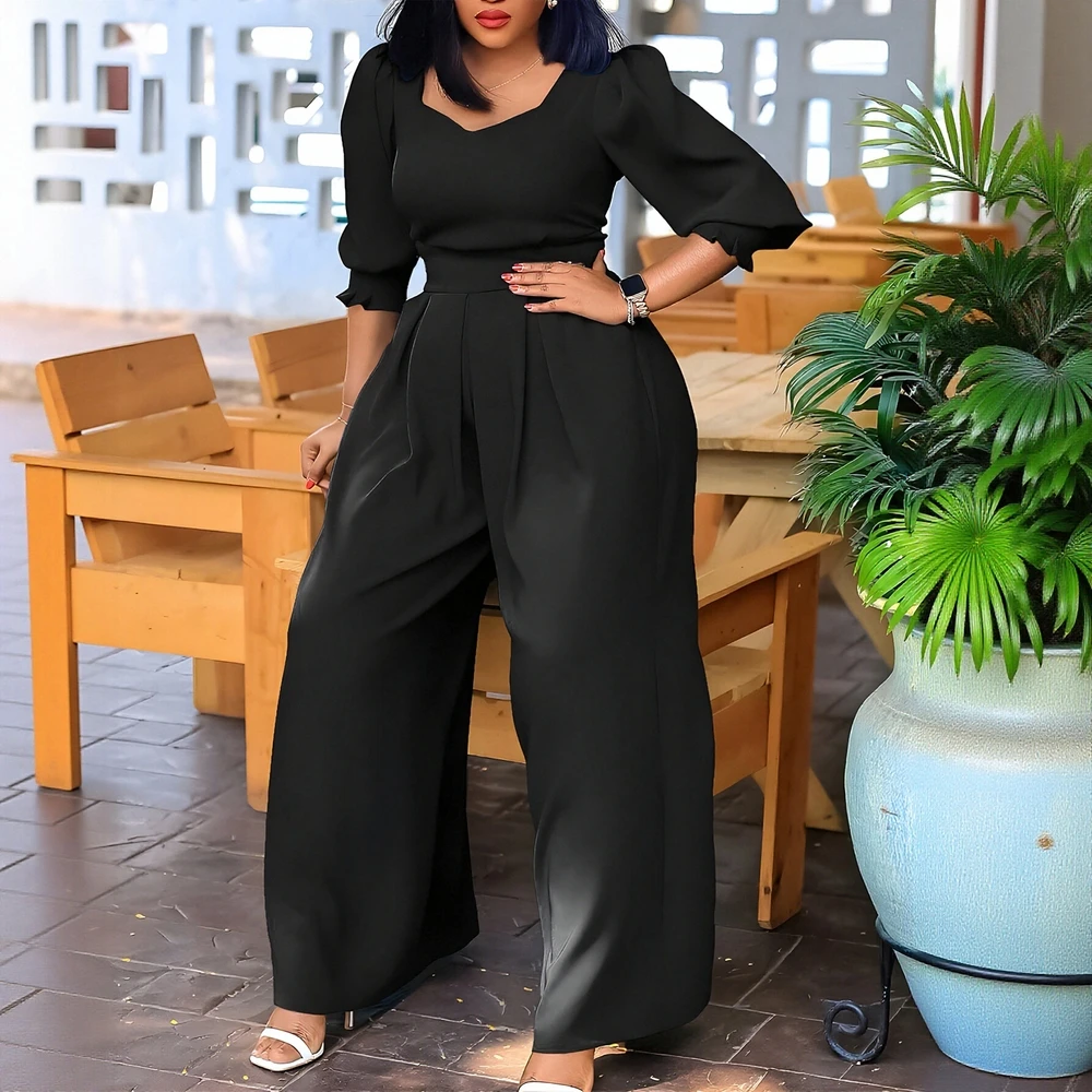 

Осень-зима, повседневный облегающий комбинезон с круглым вырезом, удобный свободный стиль, женские универсальные длинные брюки, цельный костюм