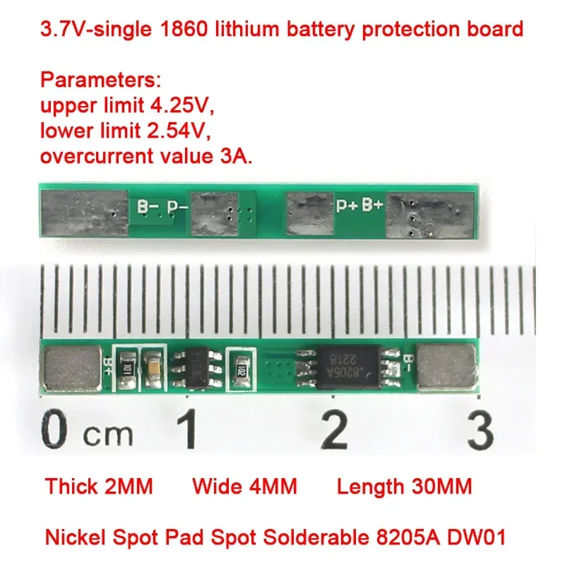 1-10PCS 1S 3.7V 3A Li-ion BMS PCM Battery Protection Board Pcm Module, for 18650 Lithium Ion Li Battery