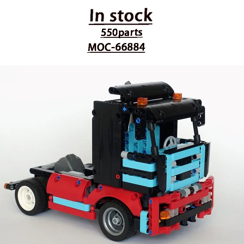 

MOC-66884 City New Classic Freight Flat-nose Semi-trailer Truck Building Block Model 550 Parts Boys Children's Birthday Toy Gift