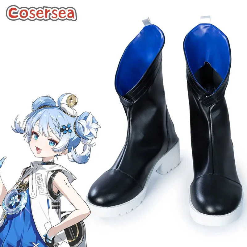 

Cosersea Youhu Cosplay Shoes Game Wuthering Waves Youhu Cosplay Shoes High Heel Halloween Black PU Leather Cos Cosplay Boot