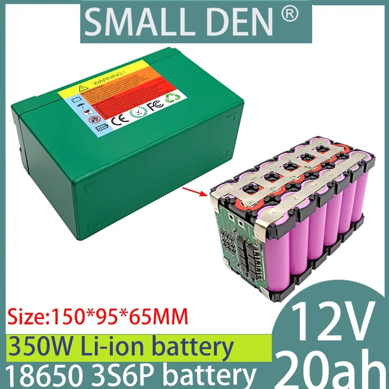 12V 20ah 18650 battery pack, 18650 suitable for lithium battery, solar energy storage lamp power supply, rechargeable battery