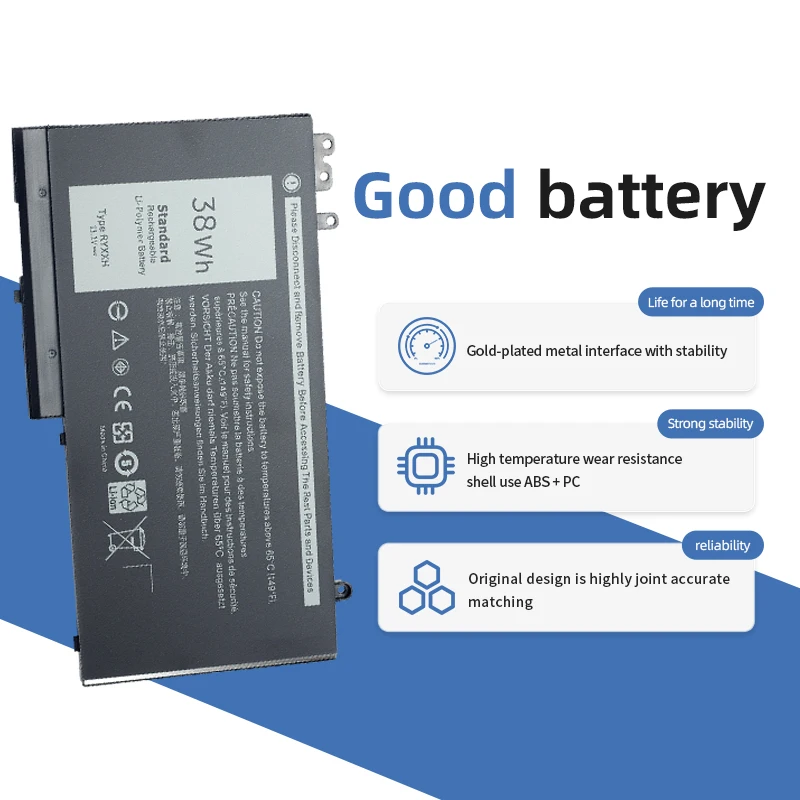 Imagem -03 - Suozhan-ryxxh Bateria do Portátil para Dell Latitude Notebook Dell Latitude 12 5000 11 3150 3160 3550 E5250 E5450 E5550 Série 9p4d2 11.1v 38wh