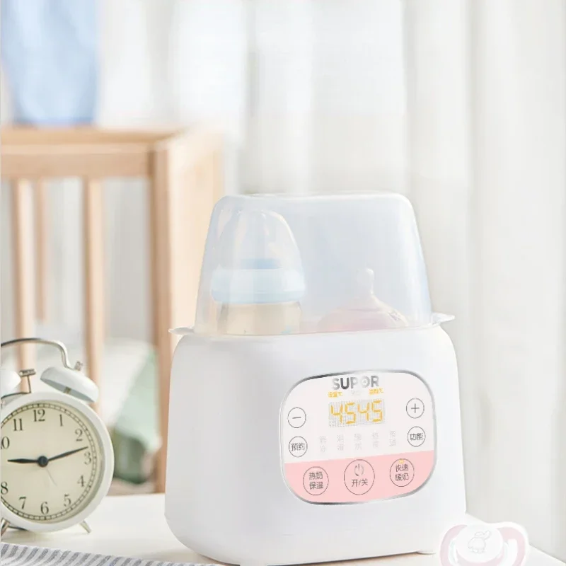 Double Bottle Milk Warmer Sterilizer 2-in-1 Milk Heater Milk Warmer Baby Bottle Disinfection Constant Temperature Heating