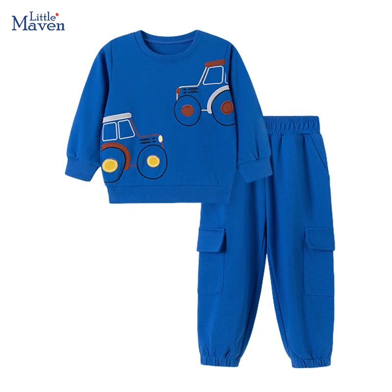 

Little maven Toddler Boys Autumn Clothing Set Cartoon Car Print Boys Boutique Outfits for Kids Clothes Sets Casual Children Sets