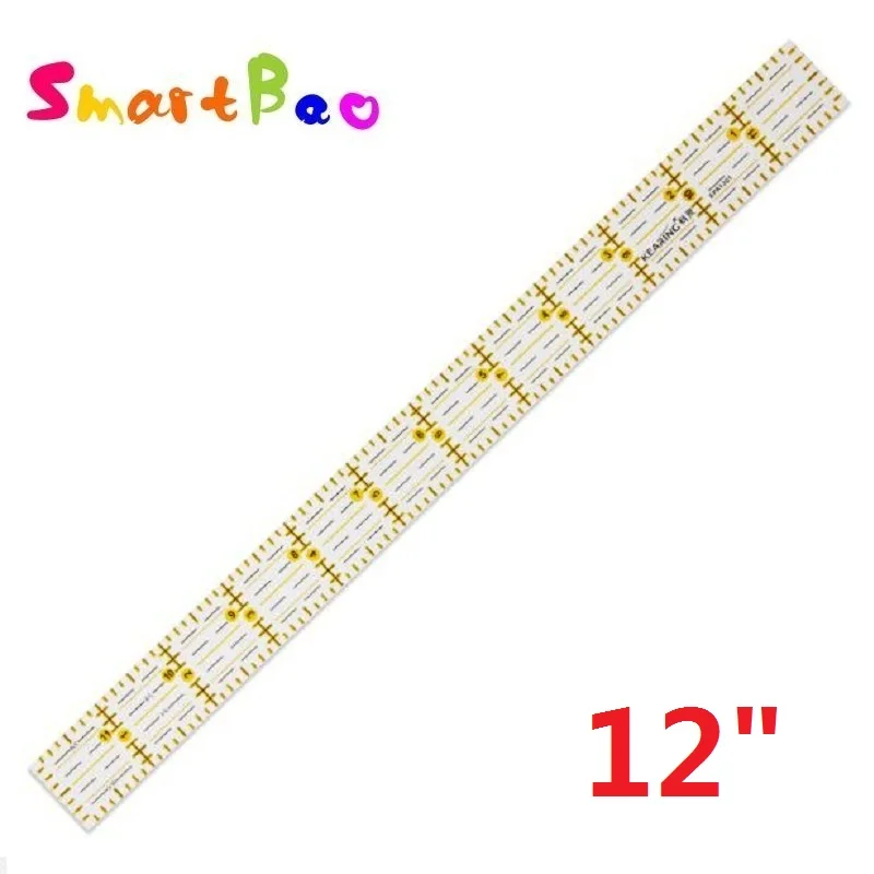 

12" Long Acrylic Sewing Ruler Quilters Cutting Rulers for Quilting