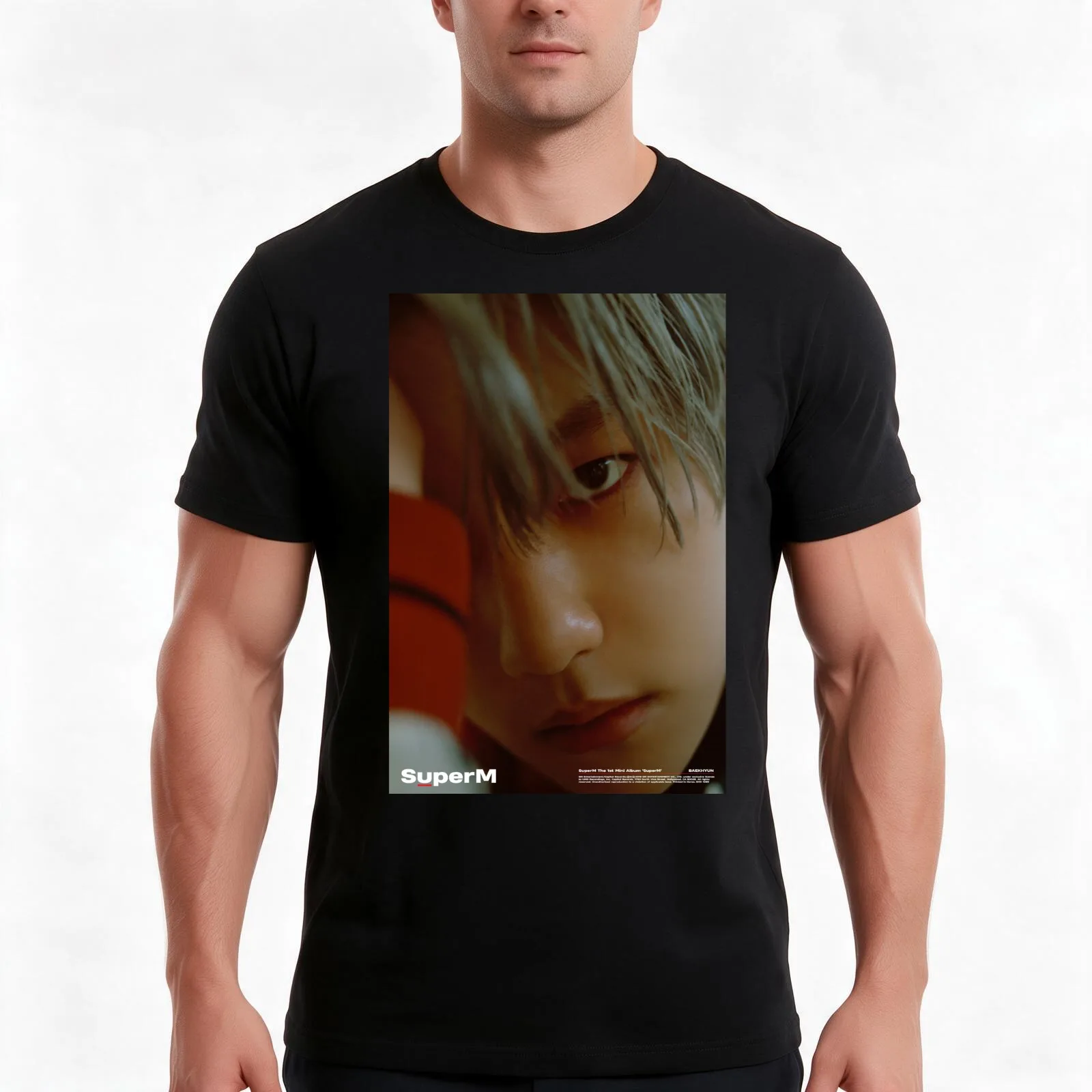 SUPERM JOPPING BAEKHYUN T-Shirt Summer Casual Cotton Tee Oversized Streetwear Tops Vintage Graphic Print Unisex Men Women