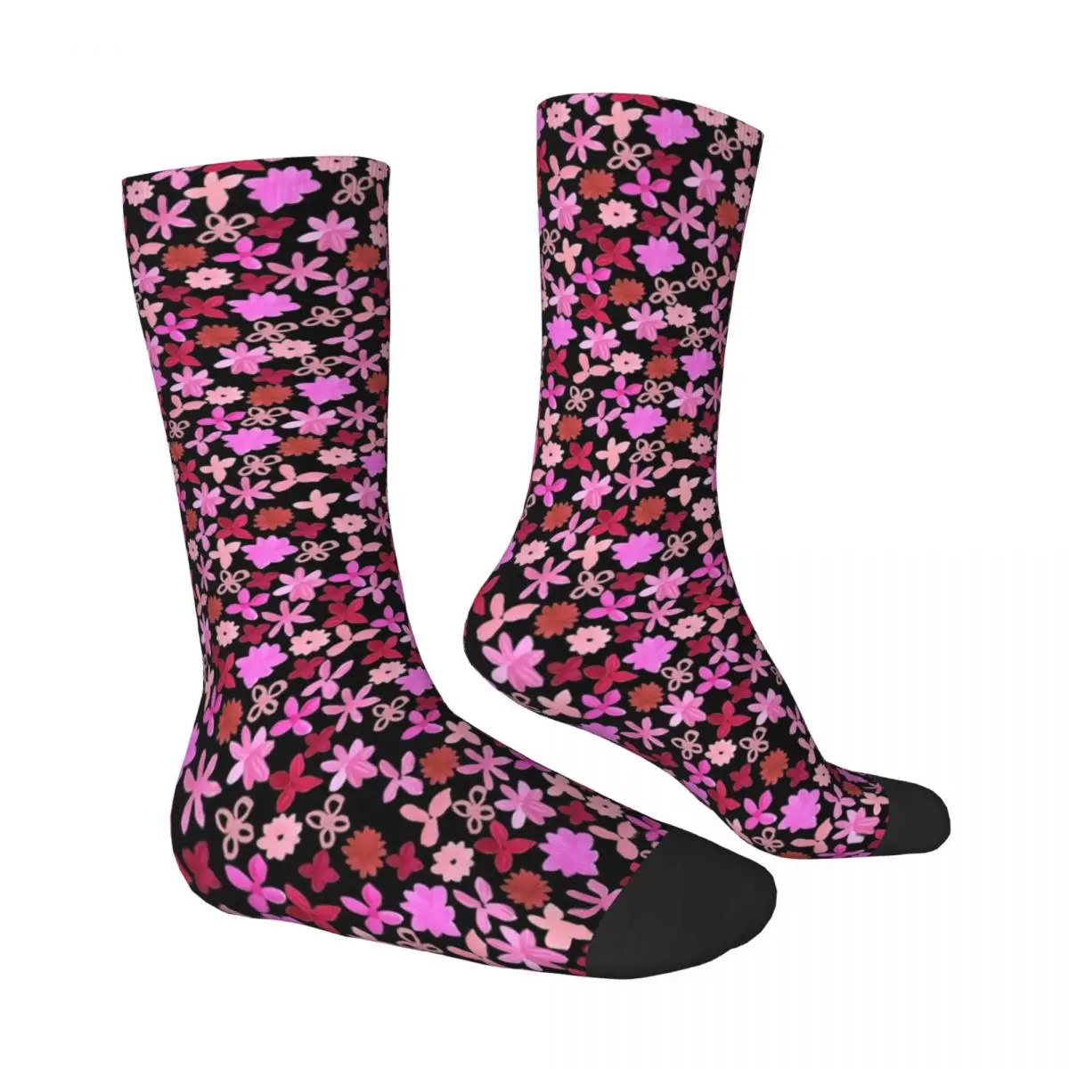 Ditsy Floral Stockings Colorful Flower Print Design Fashion Socks Winter Anti Skid Socks Unisex Outdoor High Quality Socks