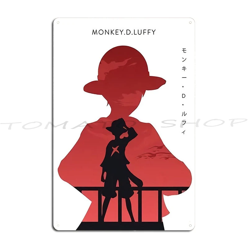 Silhouette Straw Hat Metal Plaque Poster Retro Cinema Wall Mural Cave Designer Tin Sign Poster