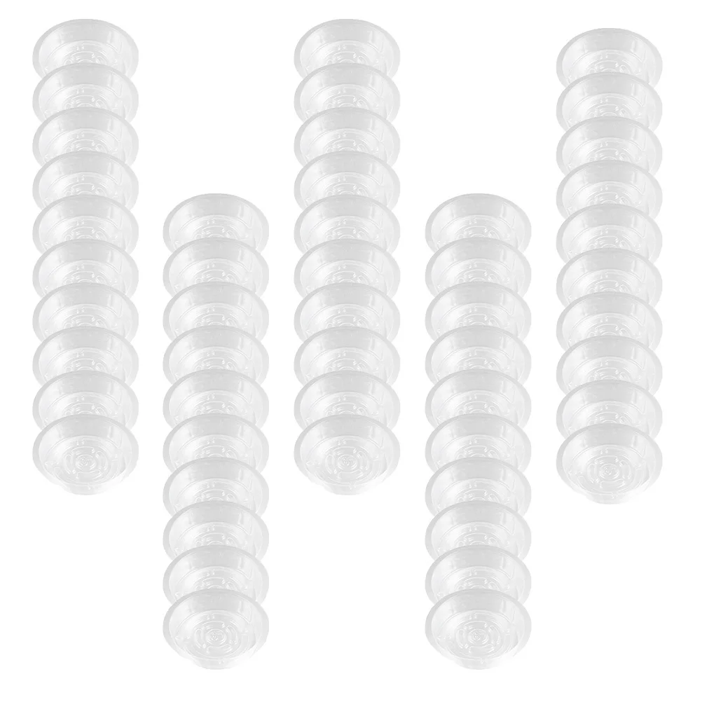 

50Pcs 6 Inch Transparent Plastic Flowerpot Tray Durable Pet Material Waterproof for Indoor Outdoor Gardening Flower Pot Tray