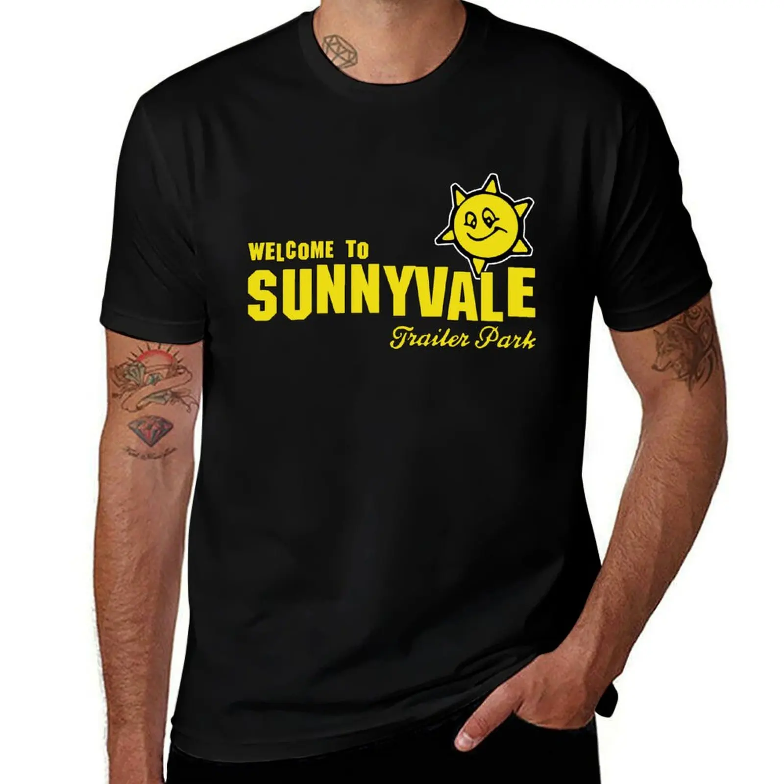 Welcome to Sunnyvale Trailer Park T-Shirt Water Resistant Casual T-Shirt