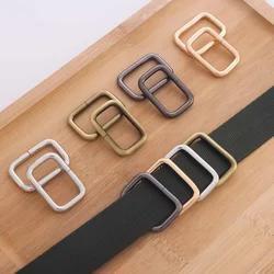 5pcs Metal Rectangle Ring Webbing Buckle Metal Rings for Bag Purse Ring for Strap Belts Buckles Square Ring