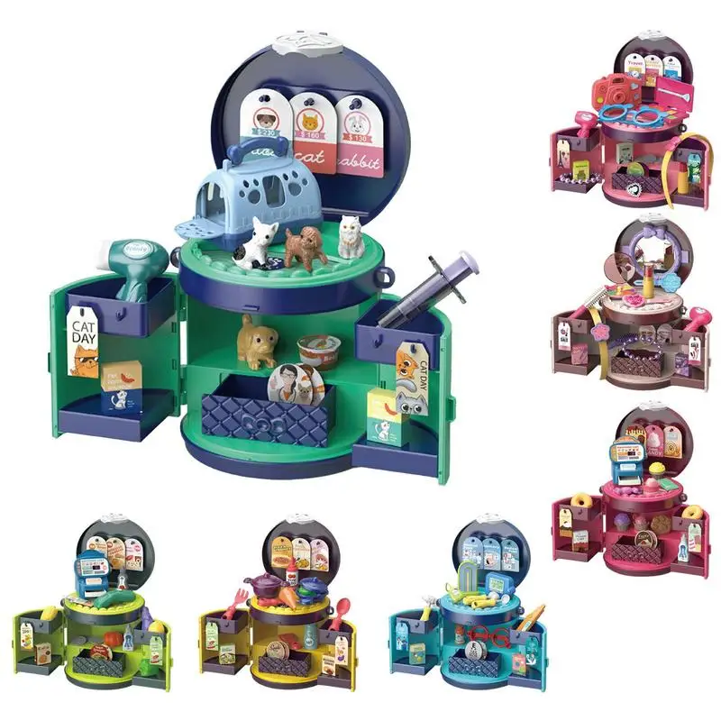 

New Children Pretend Play Toys Travel/Dressing/Tableware/Medical/Dessert/Supermarket Toy Sets for Kids Birthday Christmas Gifts