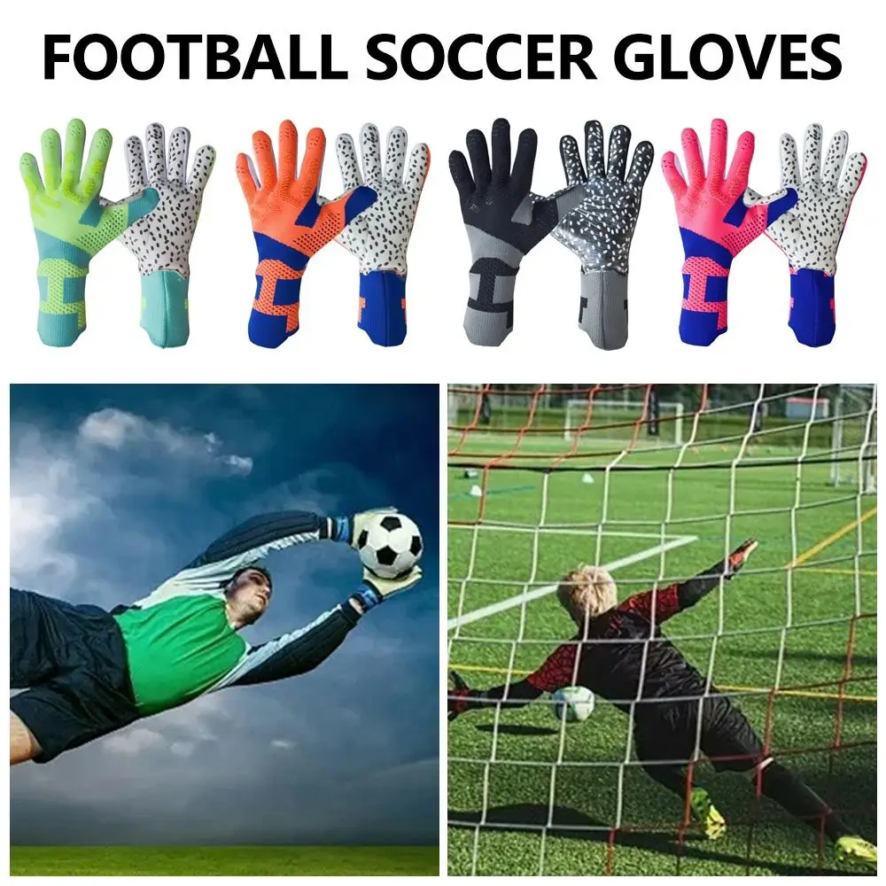 

1Pcs Thickened Latex Goalkeeper Gloves Finger Protection Anti-slip Goalie Gloves Wear-resistant Breathable