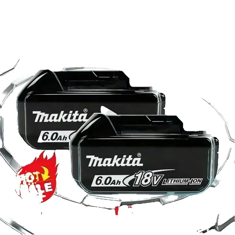 Original Makita 18V Akku 6,0Ah Original wiederaufladbarer Akku Makita 18V Elektrowerkzeug-Akku Ladegerät BL1850B BL1860B
