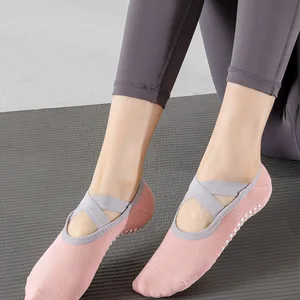 Bootsocken für professionelles Yoga für Nicht -Slip -Frauen, Innenräume, Spezialboden, Fitnesstanz, Pilates, Anfänger, Frühling, Sommer, Sommer 8 Hauptverkaufssocken Pilates - №4