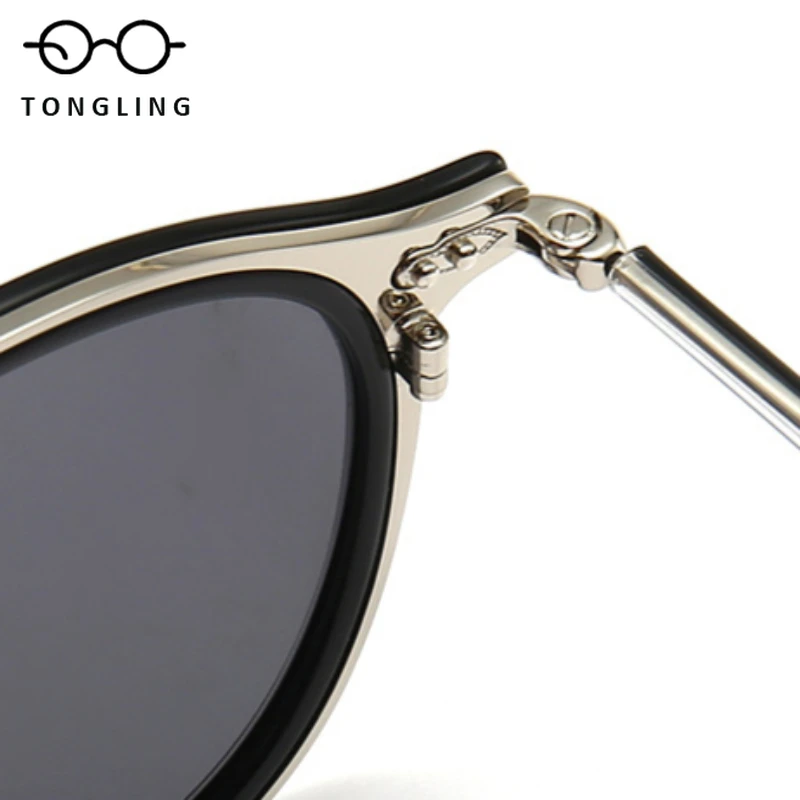 2025 مصنوع يدويًا في دفعات محدودة، نظارات شمسية من خلات التيتانيوم النقي خفيفة للغاية مع إطار دائري قديم مثالي للحماية من الشمس #5