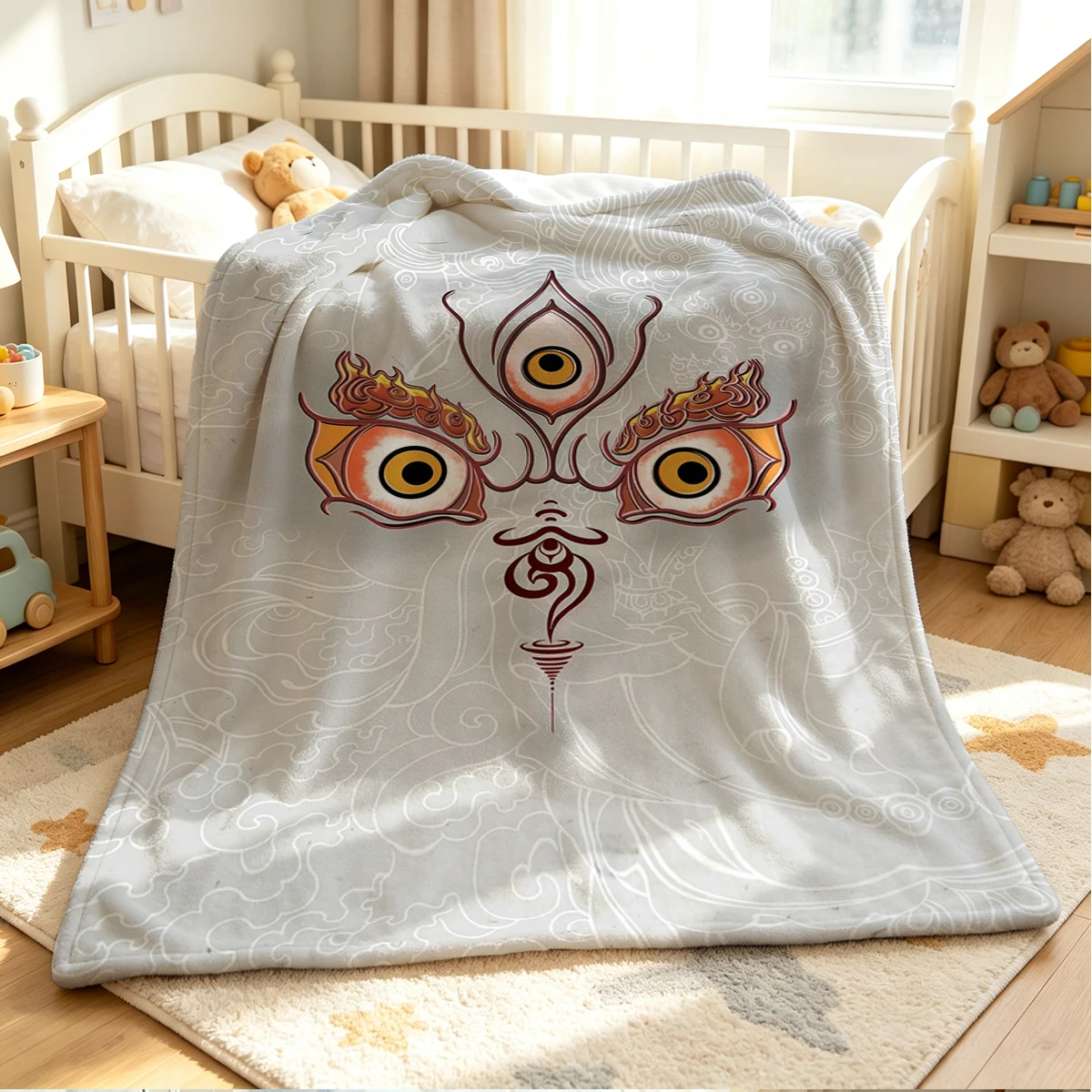 Divine Sight Flannel Blanket Warm Soft Halloween Christmas Couch Warm Cozy Decorative Decor Gift for All Season