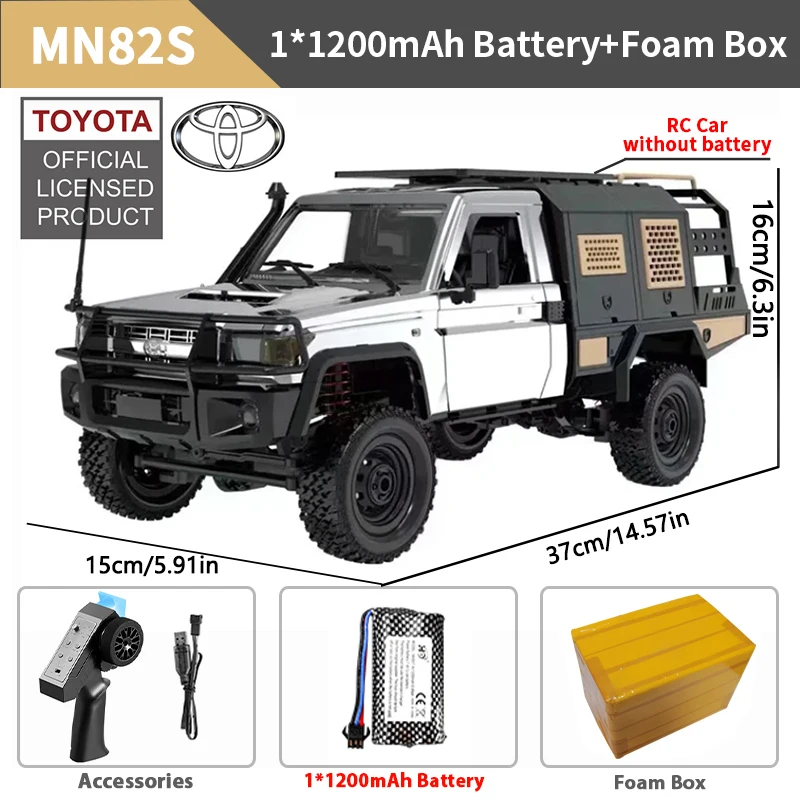 

MN82 MN82S LC79 1/12 Full Scale RC Pickup Short Truck 4WD Remote Control Climbing Off-road Car Toys for Kids Christmas Gifts