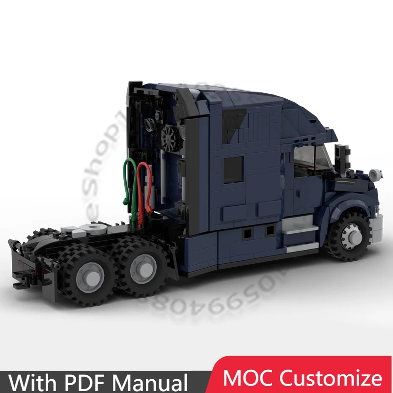 

Набор из 684 деталей: Гоночный Тяжелый Грузовик MOC, Модульный Конструктор, Развивающий Креативный Набор для Детей, Подарок для Мальчиков на Праздник