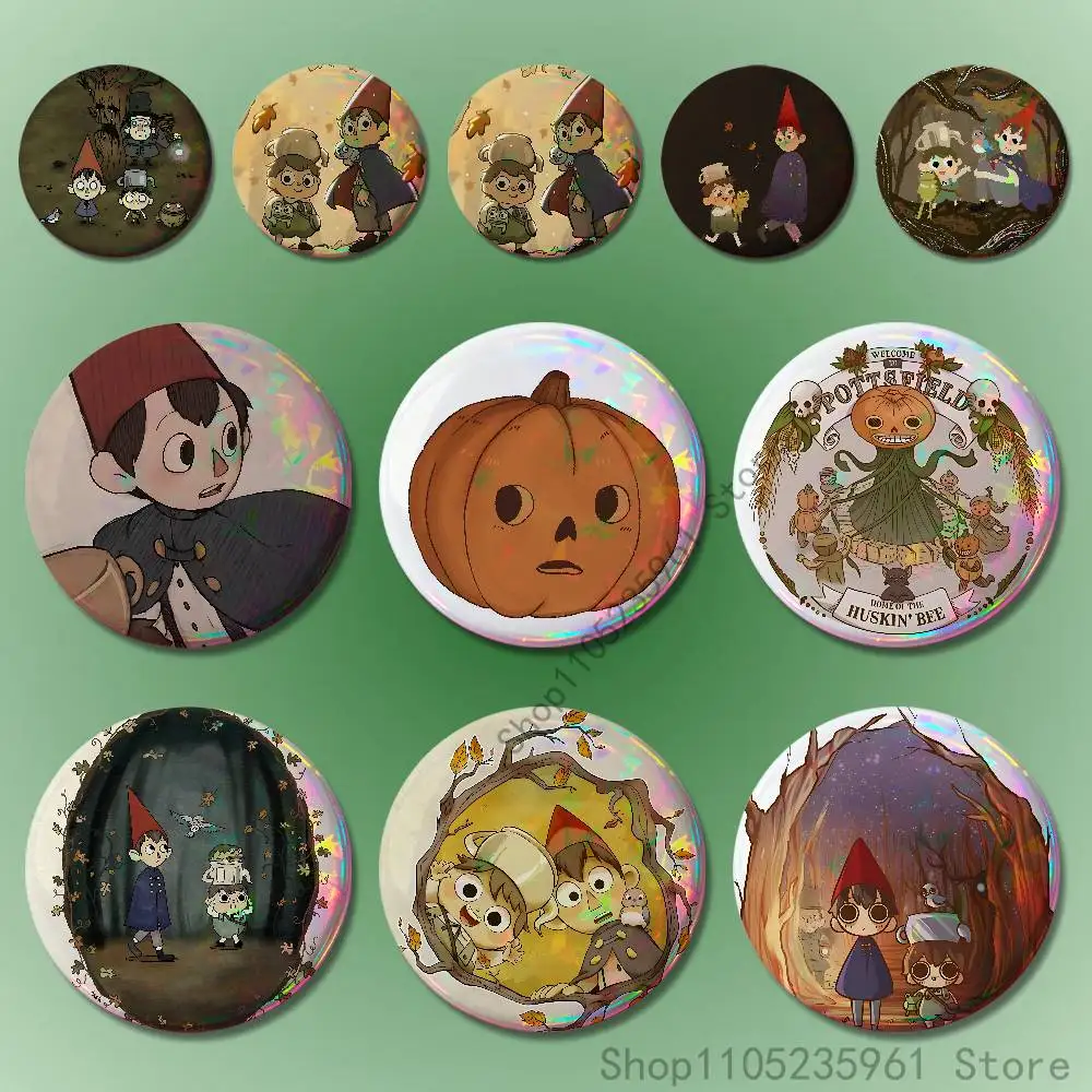 O-Over The G-Garden W-Wall Badges 25 32 44 58 75 mm Round Cosplay Pin Fans Collect Friends Gifts Brooch Souvenir Custom