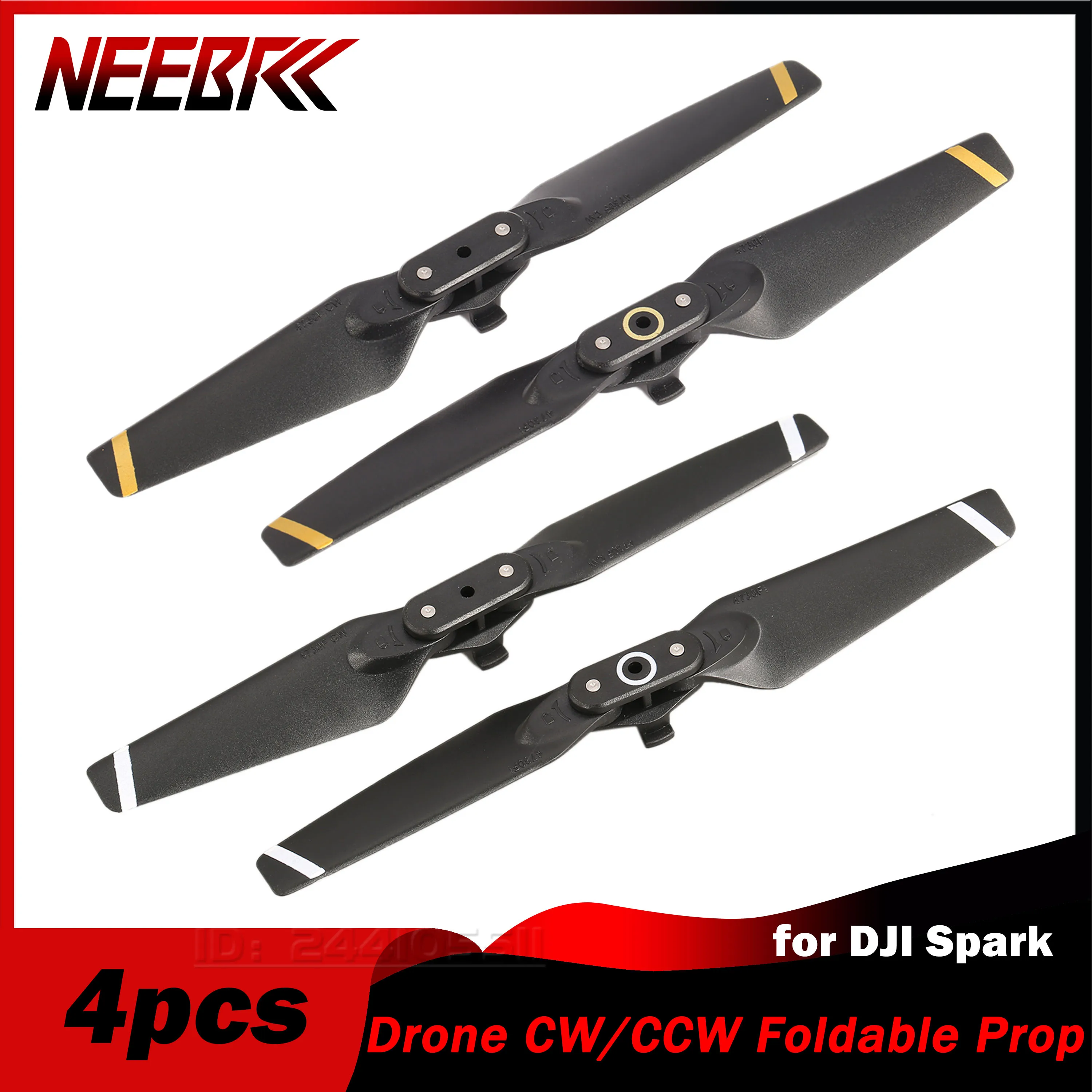 

2pairs Drone CW/CCW Foldable Blade Prop Low-Noise Noise Reduction Propellers for DJI Spark Quadcopter Accessories Spare Parts