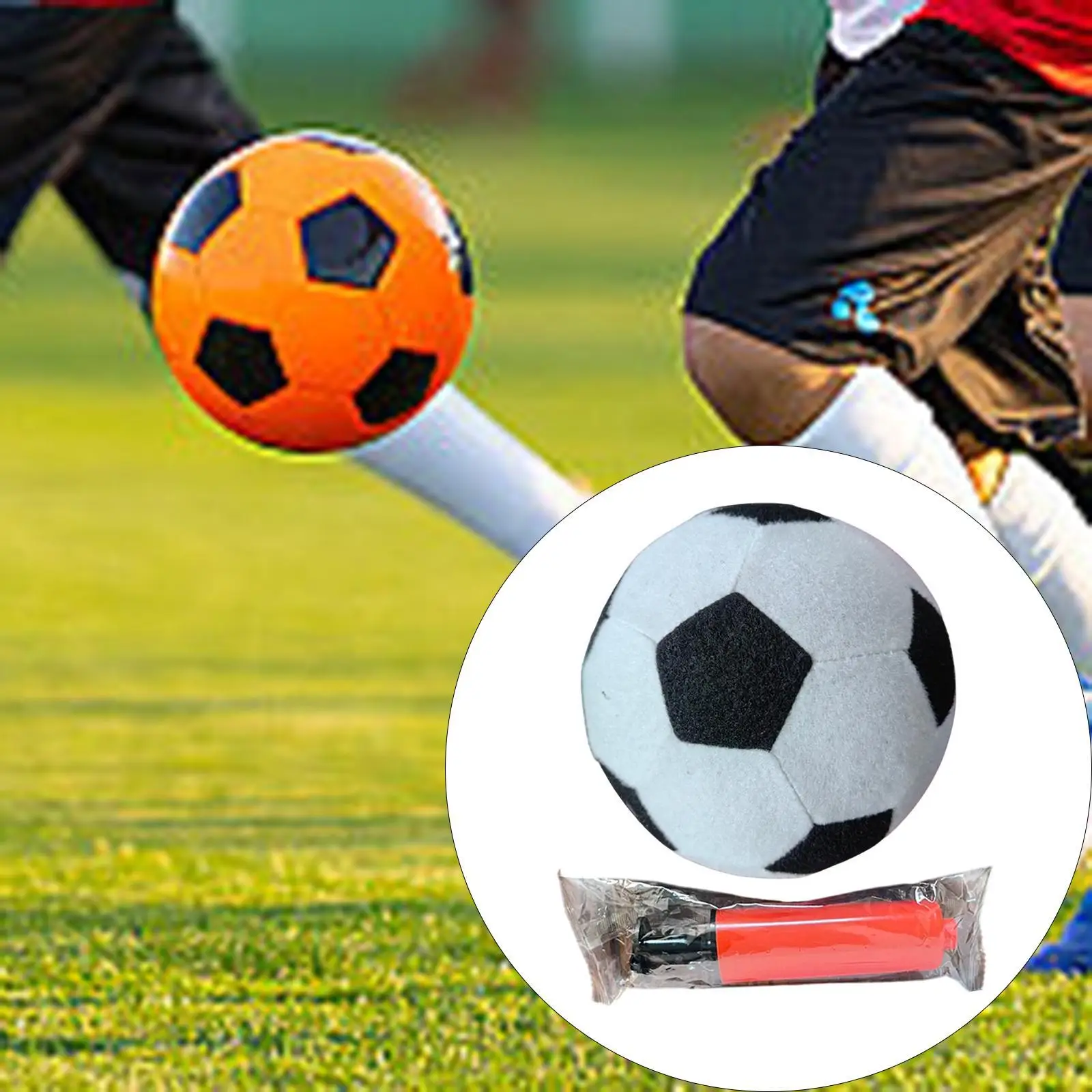 

Inflatable Felt Soccer Football Size 4 Sturdy Practice Game Kick Ball Sticky Soccer Ball for Training Recreation