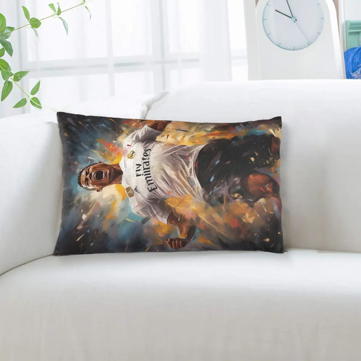 Cristiano Ronaldo Jumps Rectangle Pillowcase Cushion Cover Decor Bedroom Bed Home Comfort Throw Pillow