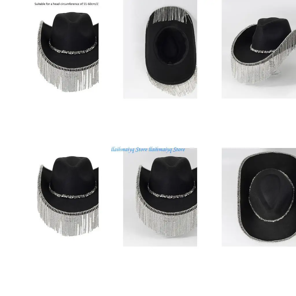 573b-キラキラタッセル-カウボーイハット-ディスコ-バチェロレッテ-パーティー-ステージ-ダンス用