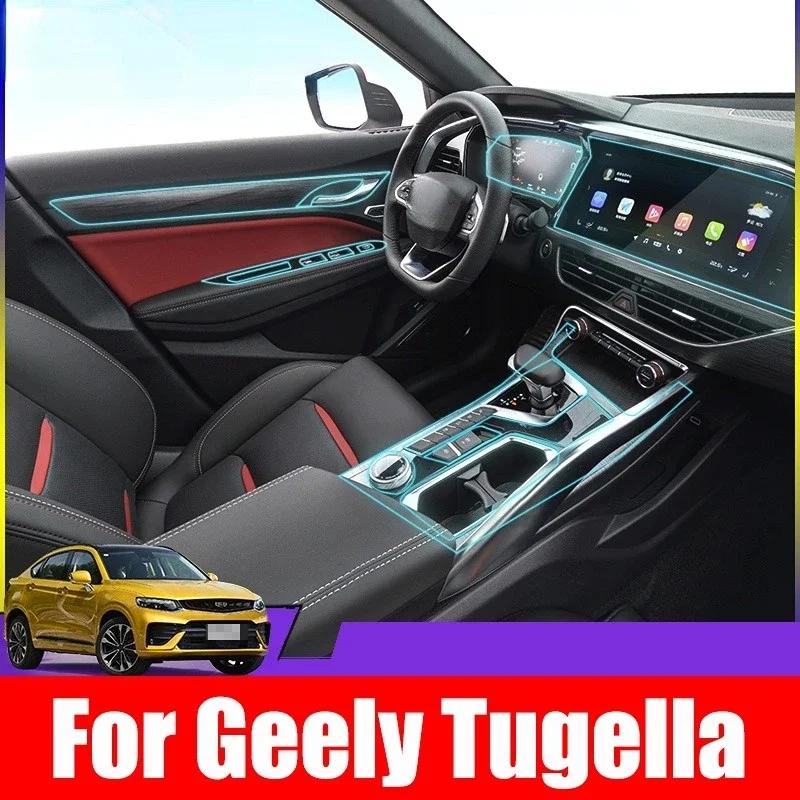 

For Geely Tugella Xingyue FY11 2019-2022 Interior Center Console Transparent TPU Protective Film Anti-scratch Repair Accessorie