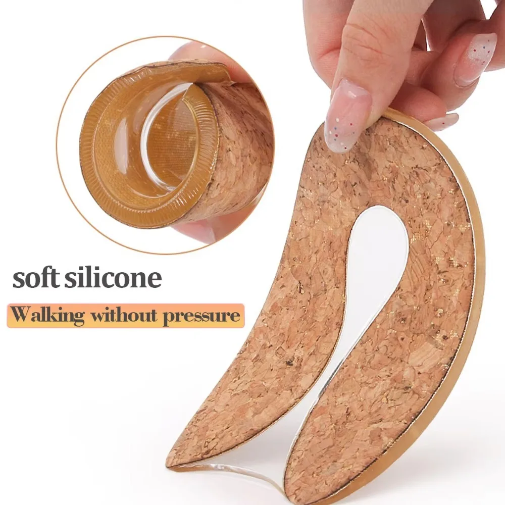 1 pairs Silicone Gel U-Shaped Heel Pad Shock Absorbing Foot Pain Relief Heel Cushion Pads Heel Protector U-Shaped Heel Insoles