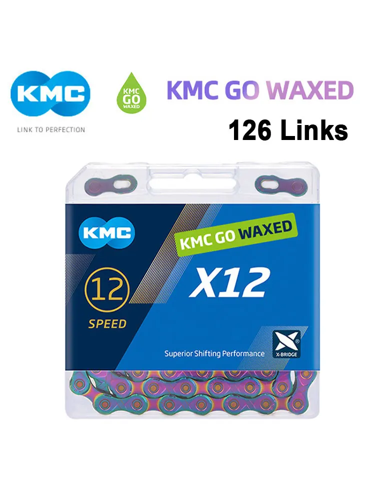 AliExpress KMC Waxed Go 12S Bicycle Chain X12 Aurora 12 Speed Wax Chains Road Bike Curren Mountain Bicycle Chain for Shimano M6100 M8100