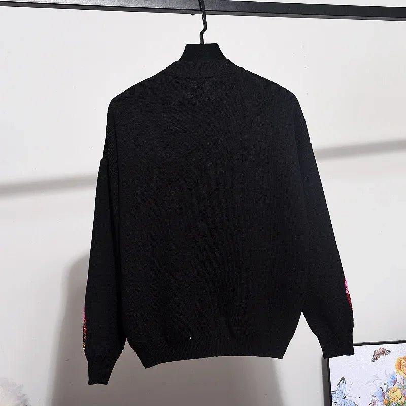 Mode Weiß Schwarz Trainingsanzüge Gestrickte Set Frauen Handarbeit Pailletten Pullover Bleistift Hosen Outfits Weibliche Lose Beiläufige Stricken Anzug