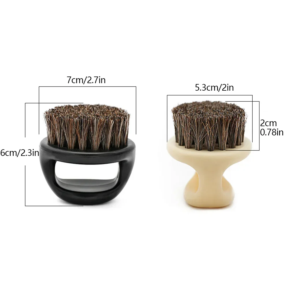 Парикмахерская щетка для пыли, антистатическая щетина кабана, кольцо, расческа для бороды, салонные щетки для подметания волос, мужская щетка для бритья лица, щетка для усов