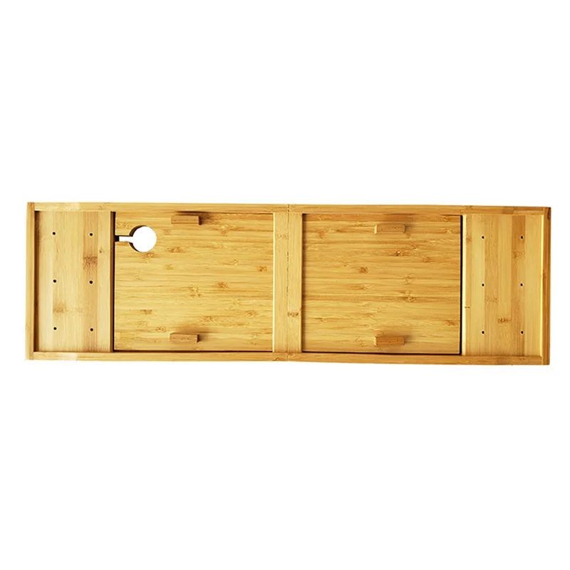 

A20F-Bathtub Tray Caddy For Tub,Adjustable Bathroom Bathtub Organizer With Book Tablet Wine Glass Cup Towel Holder