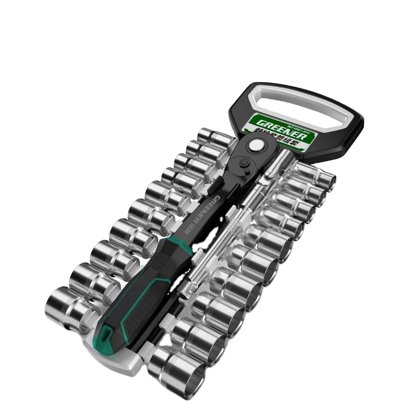 Open-End Wrench Tool Set Double-Ended Ring Spanner Ratchet with Chromium Vanadium Steel Metric Repair Tools