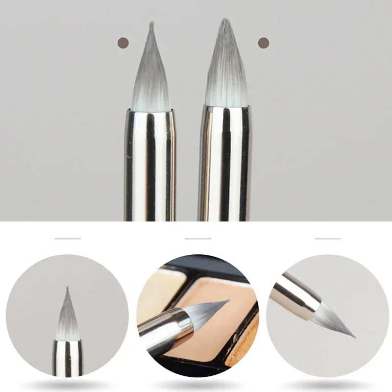 Pincel corrector con punta de lápiz, brillo de arrugas, patrón de decreto, bolsa para ojos, corrector, máscara, base, brochas de maquillaje, herramienta de belleza