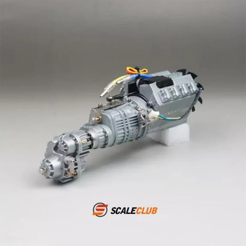 SCALECLUB 1/14 3 Speed Gearbox with Super Select Transfer Case For Scania Man Actros Volvo Car Parts Rc Truck Trailer Tipper