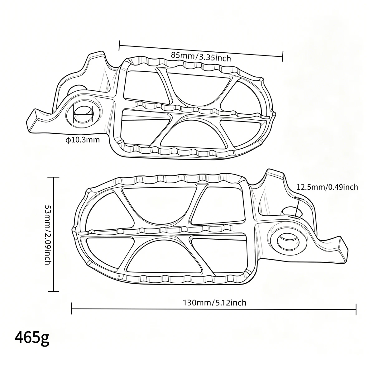 Motorcycle Accessories Steel Foot Pedals For Kawasaki KX250 KX250X KX250F KX450 KX450X KX450F 2006 2007 2016 2018 2019 2020-2025 view 2