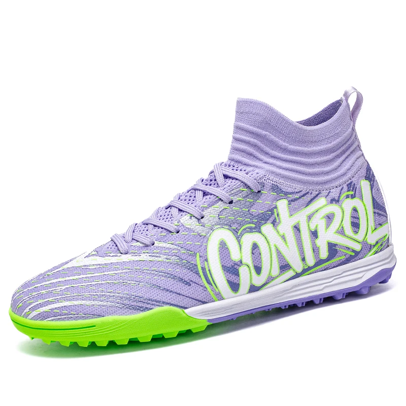 Mens Football Shoes 2025 New Anti Slip Wear Resistant High Cut Casual TF Adults Fast Sports Soccer Cleat Teenager Sneakers