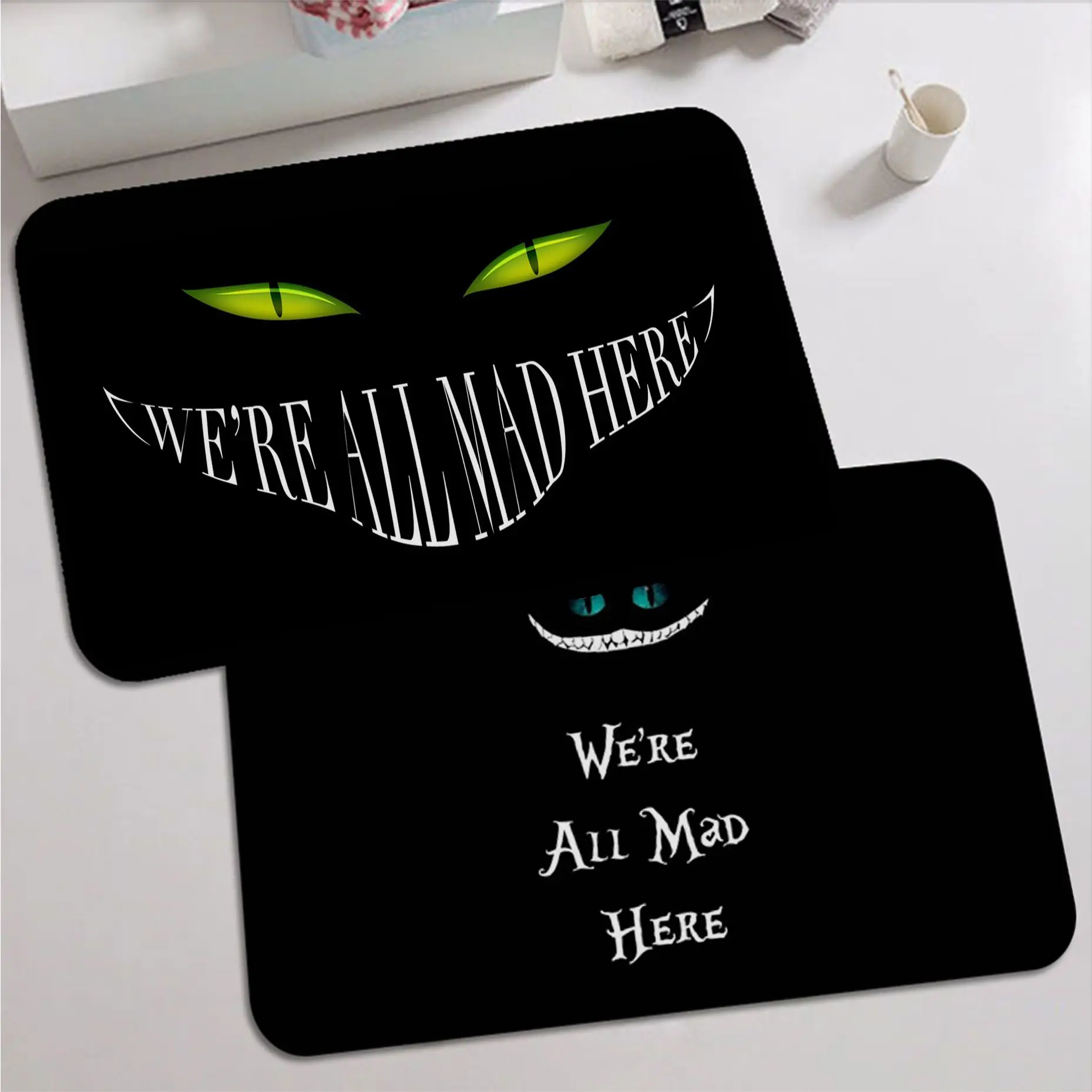 We' Re All Mad Here Bathroom Mat Nordic Style Bedroom Living Room Doormat Home Balcony Anti-Slip Bedside Area Rugs