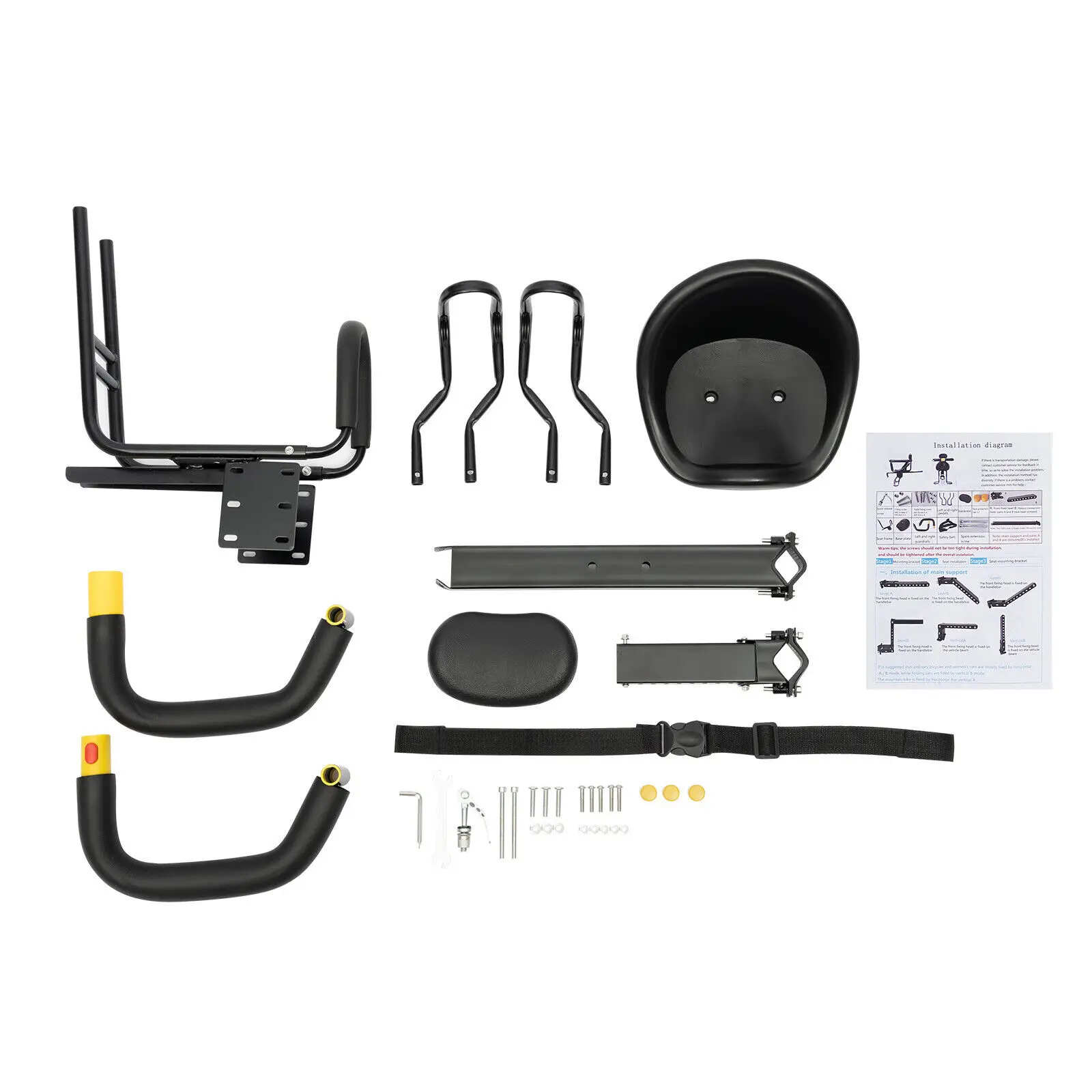 เด็กจักรยานเก้าอี้ติดตั้งด้านหน้า Carrier จักรยานเด็กความปลอดภัยเด็กวัยหัดเดินที่นั่งเด็ก