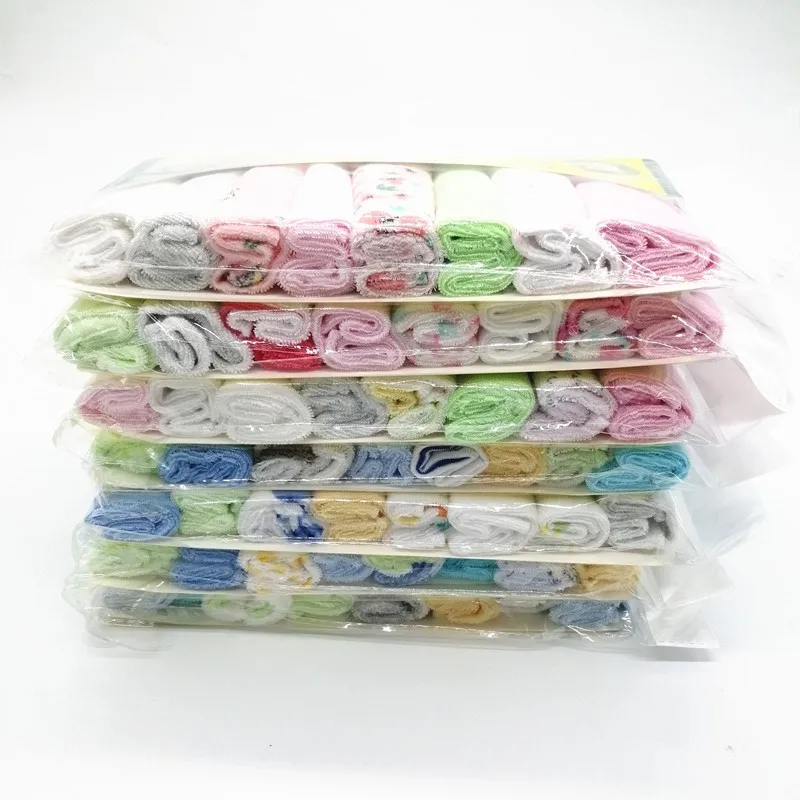 8pcs/pack Newborn Baby Face Towel Baby Wash Cloth Infant Toddler Soft Bath Square Handkerchief Baby Wipe Mouth Washcloth