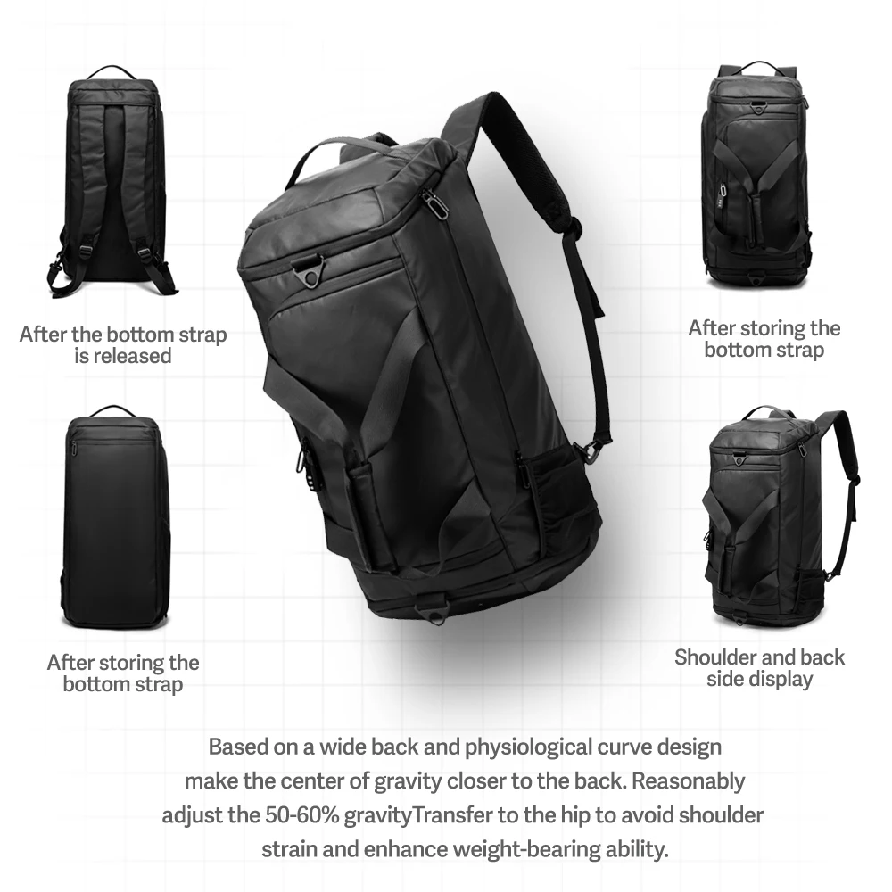 Gym Duffle Bag Waterproof Sports Duffel Bags Travel Weekender Bag for Men Women Overnight Sports Duffel Bags Dry Wet Separation