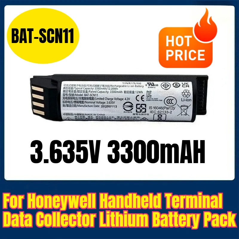 

BAT-SCN11 3.635V 3300mAH Lithium Battery Pack for Honeywell Handheld Terminal Data Collector
