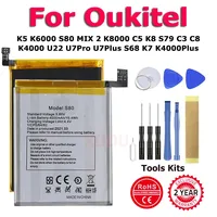 S68 S79 S80 K4000 K6000 K8000 Battery For Oukitel Mix2 WP8 S68 C3 C5 C8 C16 C21 U7 U22 K5 K7 K8 K4000 K6000 K8000 Powe Pro Plus