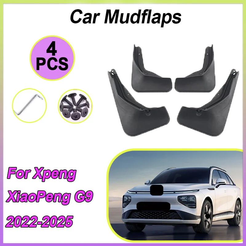 

Car Mudflaps Front Rear Mud Flaps Mudguards Guards Fender Splash Wheels Accessories For Xpeng G9 XiaoPeng G9 2022 2023 2024 2025