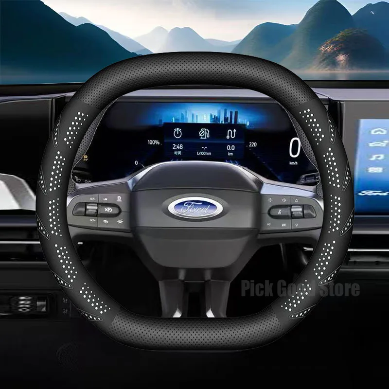 

Car Steering Wheel Cover for Ford Tourneo Custom E-Tourneo Courier Edge Expedition EV Gen-E PUMA 2024 2025 2026 Car Accessories
